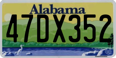 AL license plate 47DX352