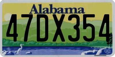 AL license plate 47DX354