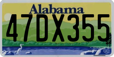 AL license plate 47DX355