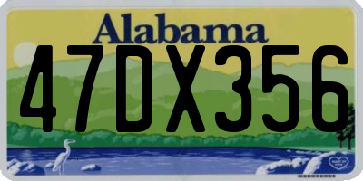 AL license plate 47DX356