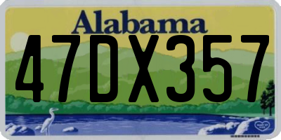 AL license plate 47DX357