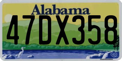 AL license plate 47DX358