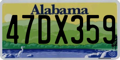 AL license plate 47DX359