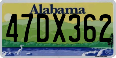 AL license plate 47DX362