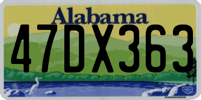 AL license plate 47DX363