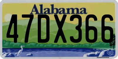 AL license plate 47DX366