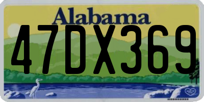 AL license plate 47DX369