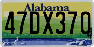 AL license plate 47DX370