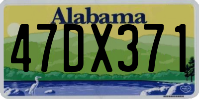 AL license plate 47DX371