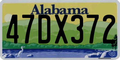 AL license plate 47DX372