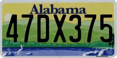 AL license plate 47DX375