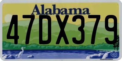 AL license plate 47DX379