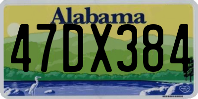 AL license plate 47DX384