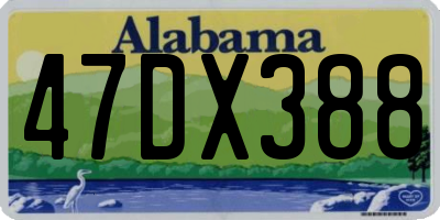 AL license plate 47DX388