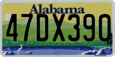 AL license plate 47DX390