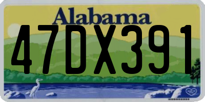 AL license plate 47DX391