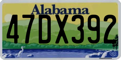 AL license plate 47DX392