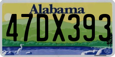 AL license plate 47DX393