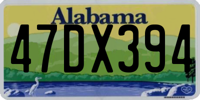 AL license plate 47DX394