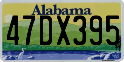 AL license plate 47DX395
