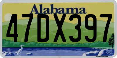 AL license plate 47DX397