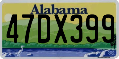 AL license plate 47DX399