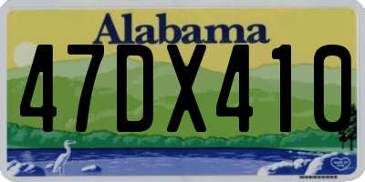 AL license plate 47DX410