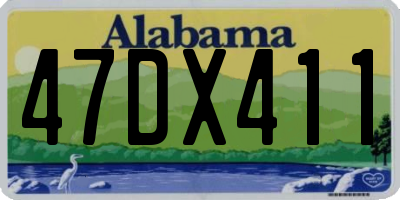 AL license plate 47DX411
