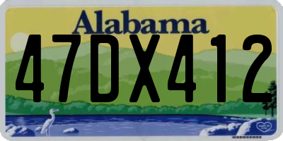 AL license plate 47DX412
