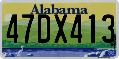 AL license plate 47DX413