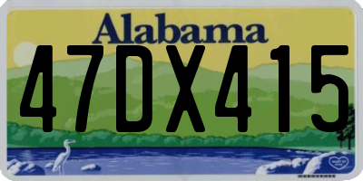 AL license plate 47DX415