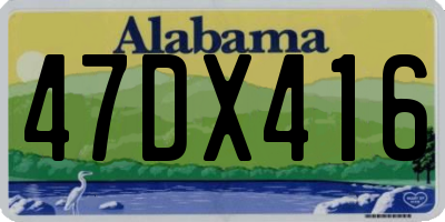 AL license plate 47DX416