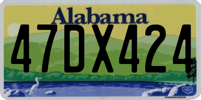 AL license plate 47DX424