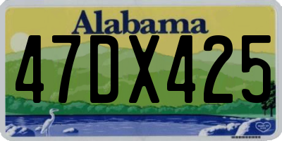 AL license plate 47DX425