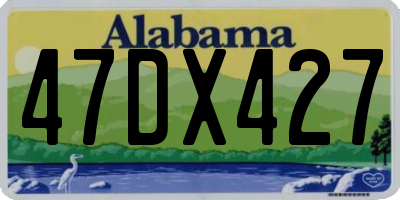 AL license plate 47DX427