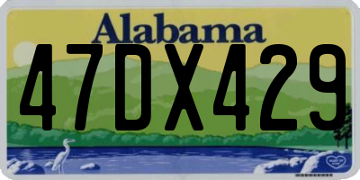 AL license plate 47DX429