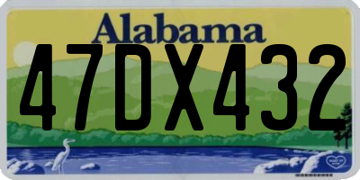 AL license plate 47DX432