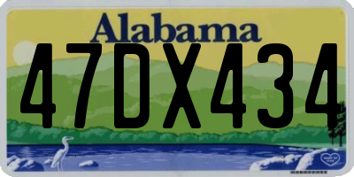 AL license plate 47DX434
