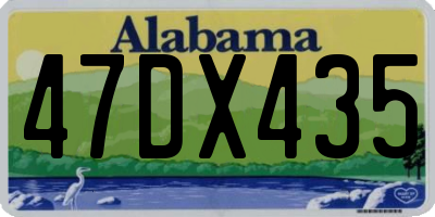 AL license plate 47DX435