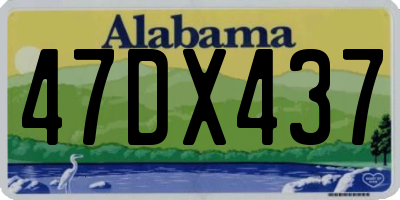 AL license plate 47DX437