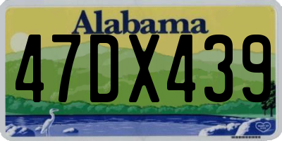 AL license plate 47DX439