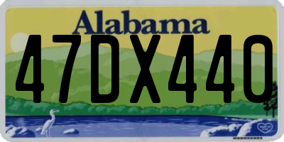 AL license plate 47DX440