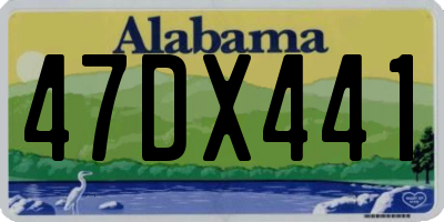 AL license plate 47DX441