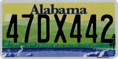 AL license plate 47DX442