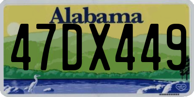 AL license plate 47DX449