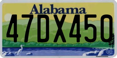 AL license plate 47DX450