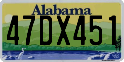AL license plate 47DX451