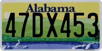 AL license plate 47DX453