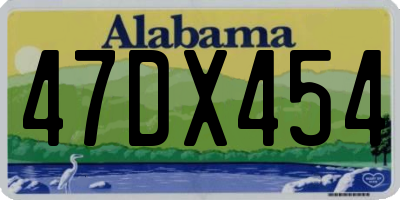 AL license plate 47DX454