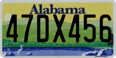 AL license plate 47DX456